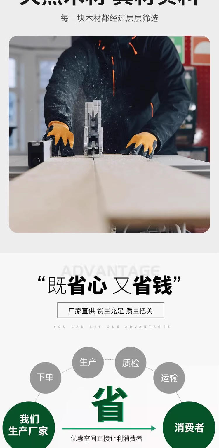 18mm杨木双筋免漆生态板