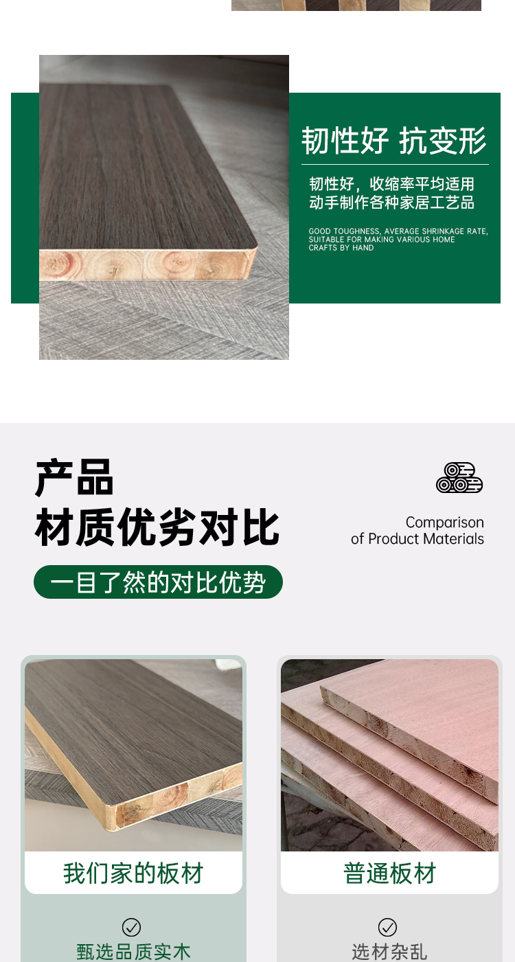 玫瑰桉原木生态板指接板